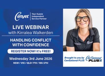 Cenvet webinar promotion featuring Kirralea Walkerden on handling conflict with confidence